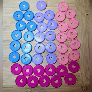 4 sets of mini happy planner disc rings 44 in total